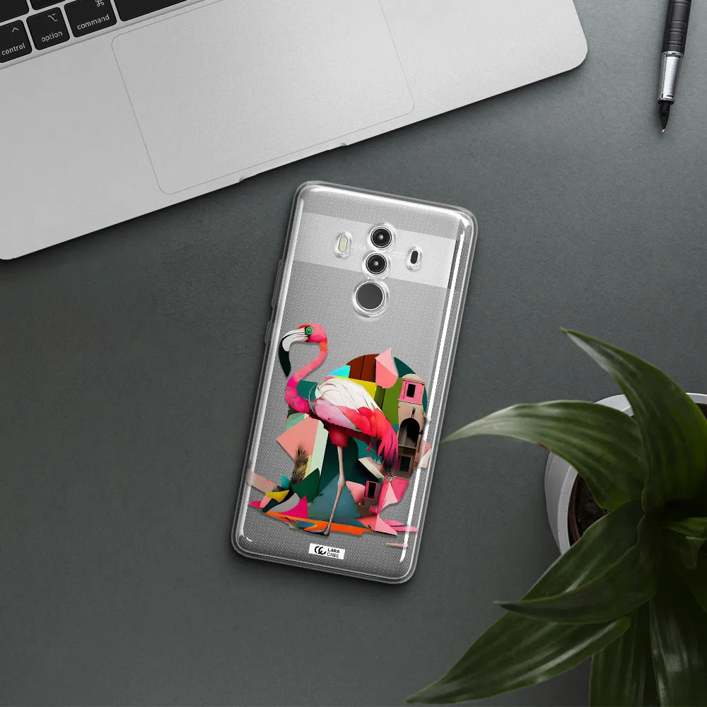 Flamingo Collage Huawei Mate 10 Clear TPU Case