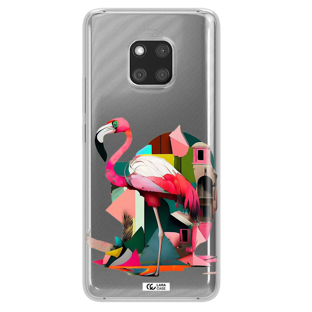 Flamingo Collage Huawei Mate 20 Pro Clear TPU Case