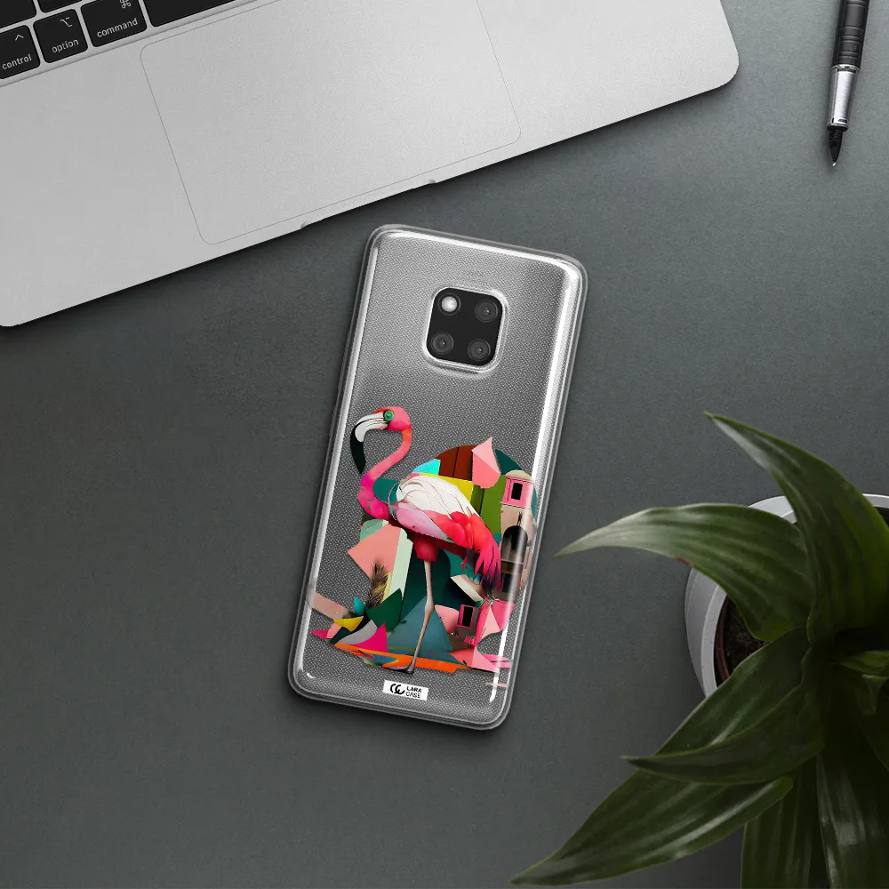 Flamingo Collage Huawei Mate 20 Pro Clear TPU Case