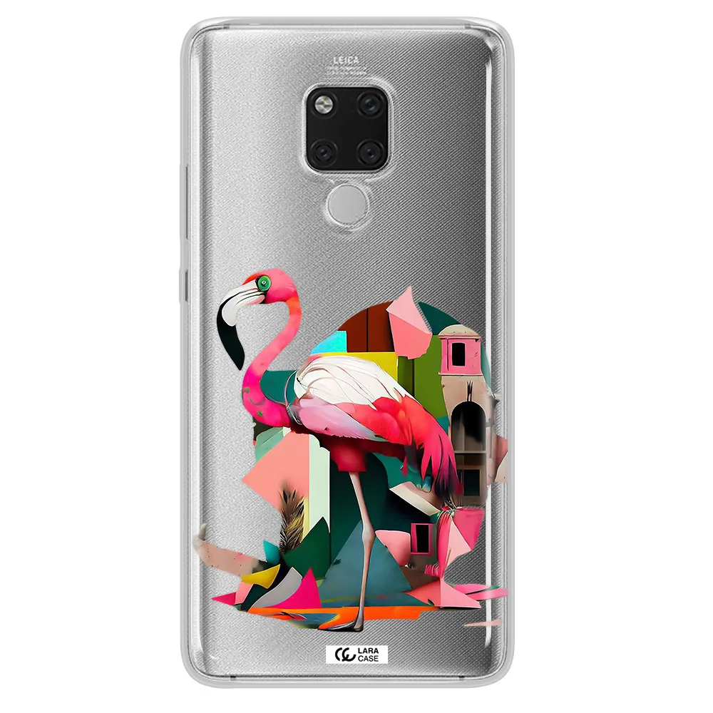 Flamingo Collage Huawei Mate 20X Clear TPU Case