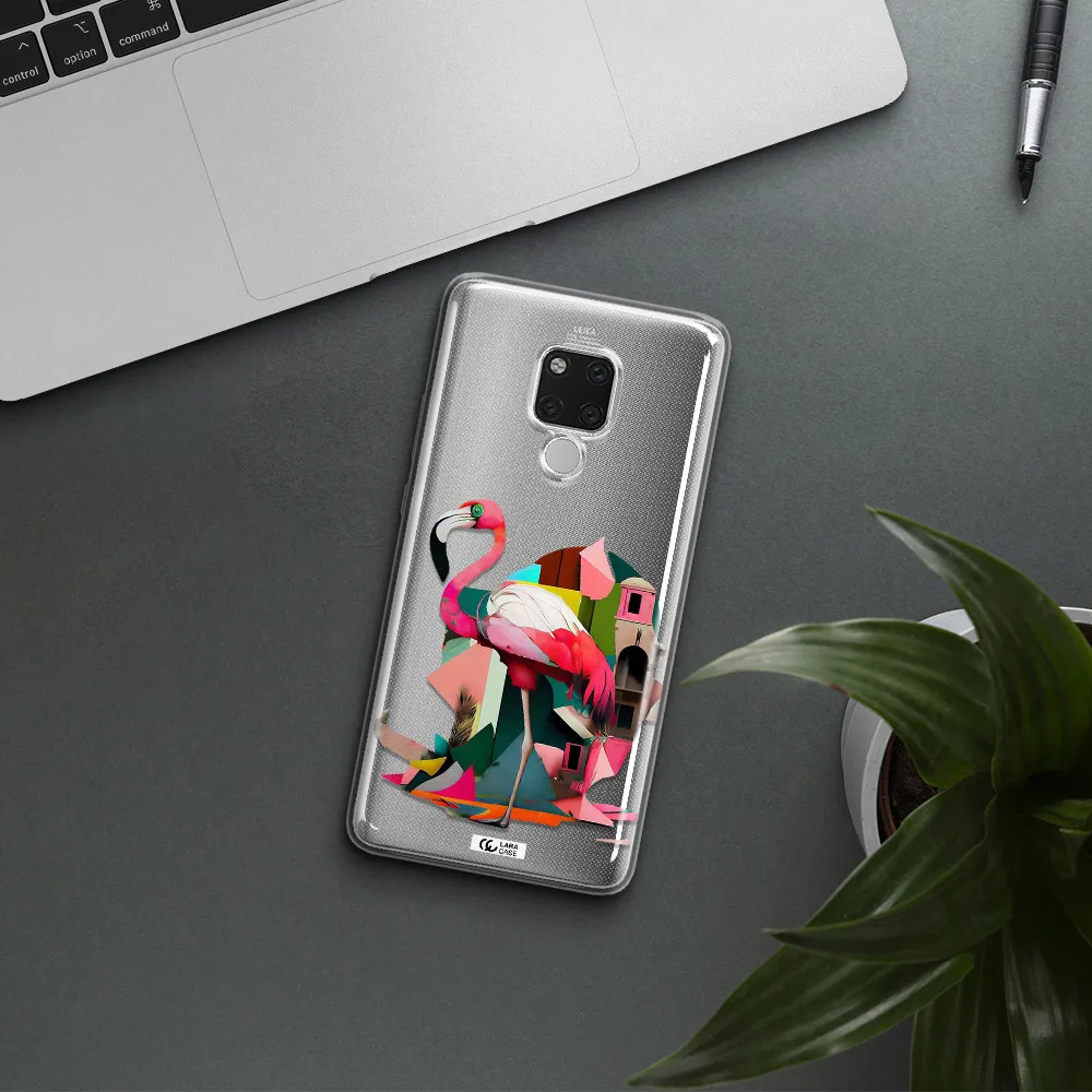 Flamingo Collage Huawei Mate 20X Clear TPU Case