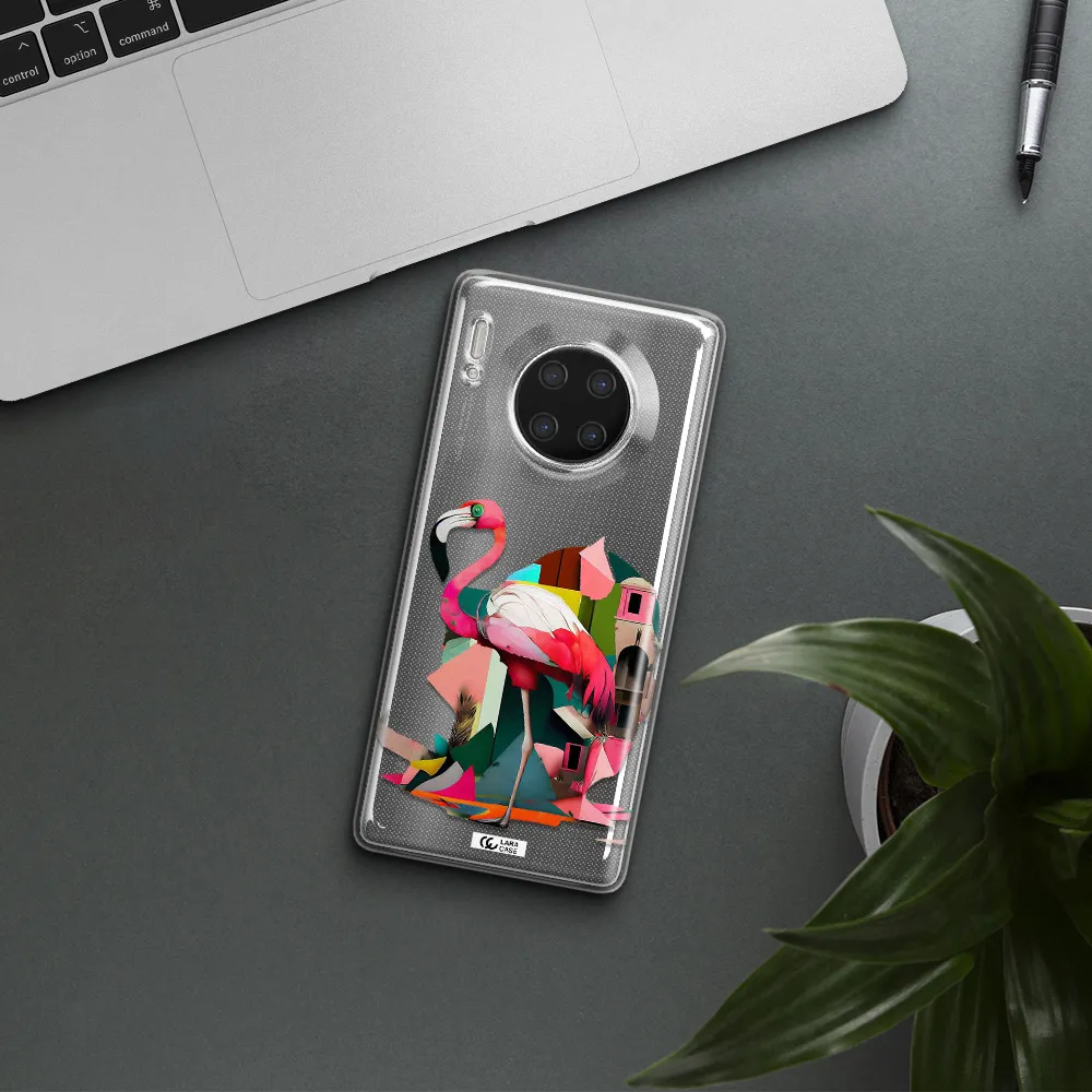 Flamingo Collage Huawei Mate 30 Pro Clear TPU Case