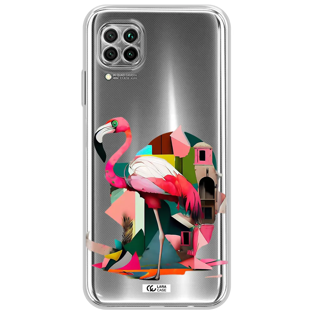 Flamingo Collage Huawei Nova 7I Clear Tpu Case