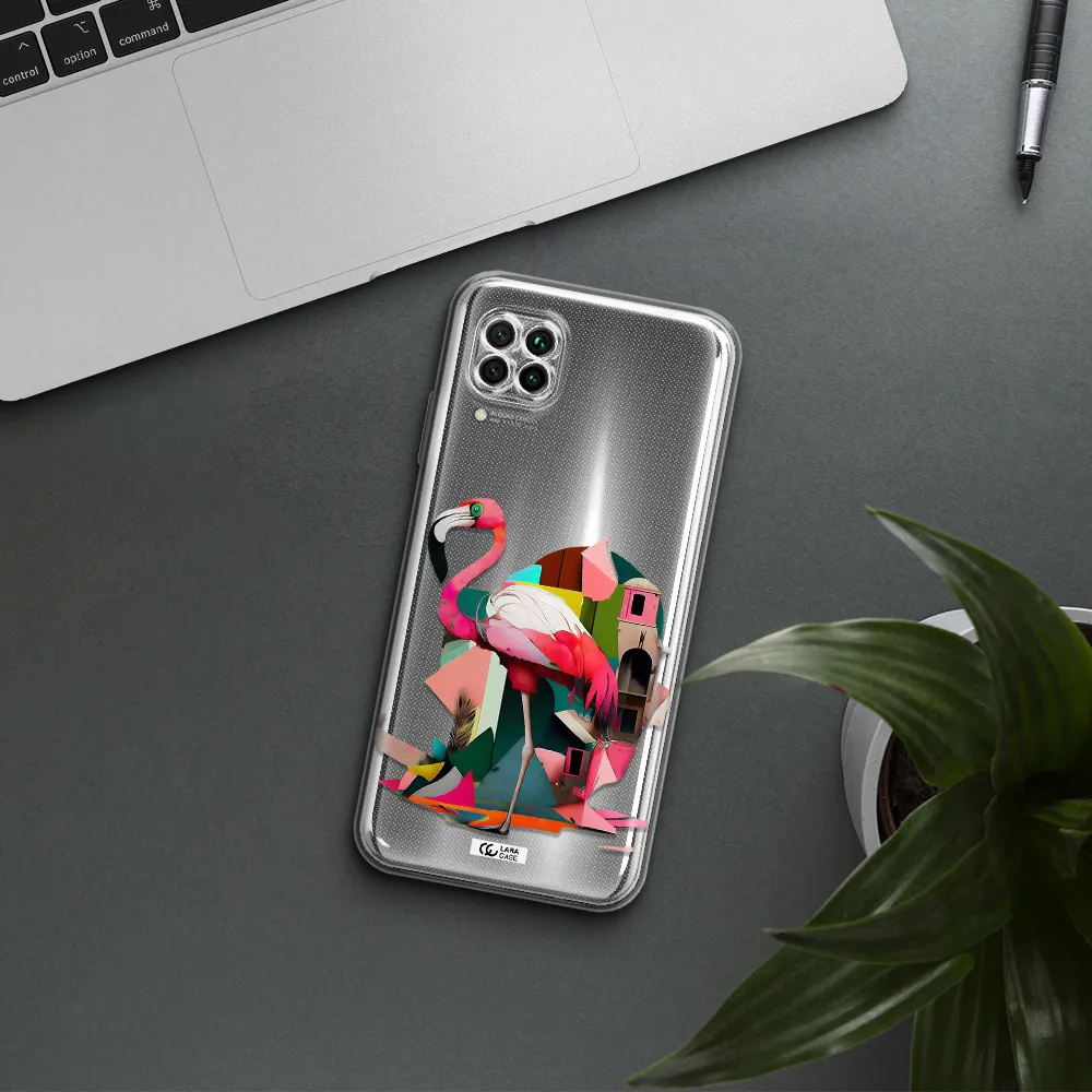 Flamingo Collage Huawei Nova 7I Clear Tpu Case