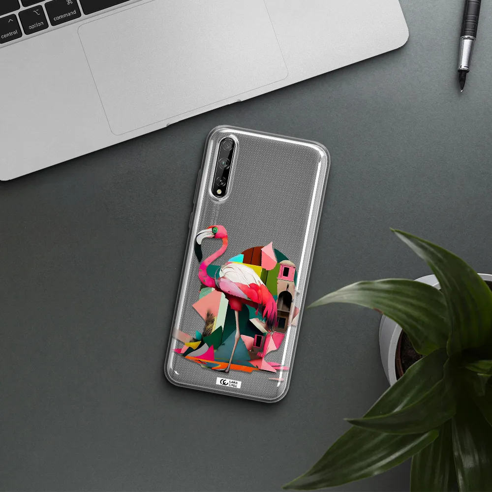 Flamingo Collage Huawei P Smart S Clear TPU Case