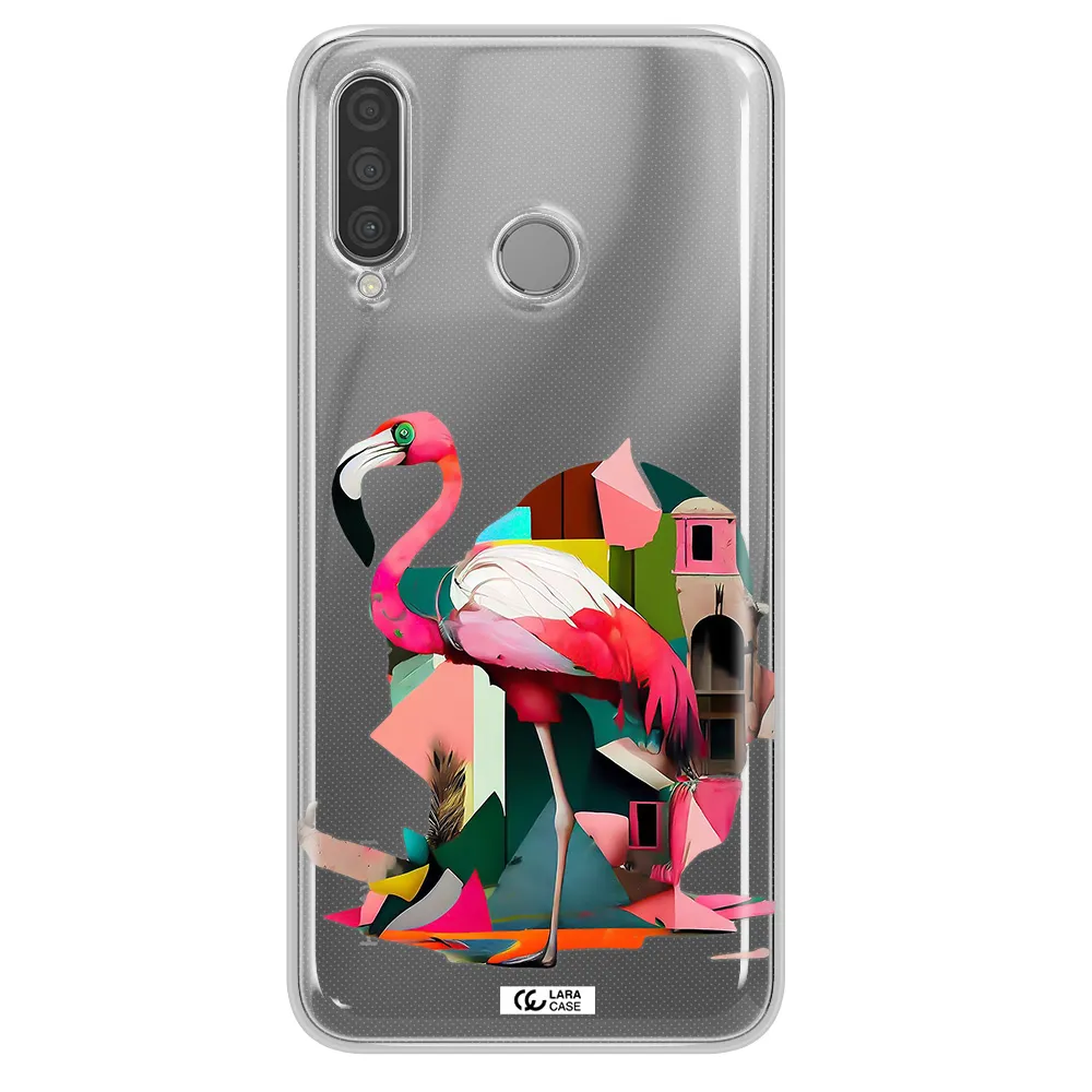 Flamingo Collage Huawei P30 Lite Clear TPU Case