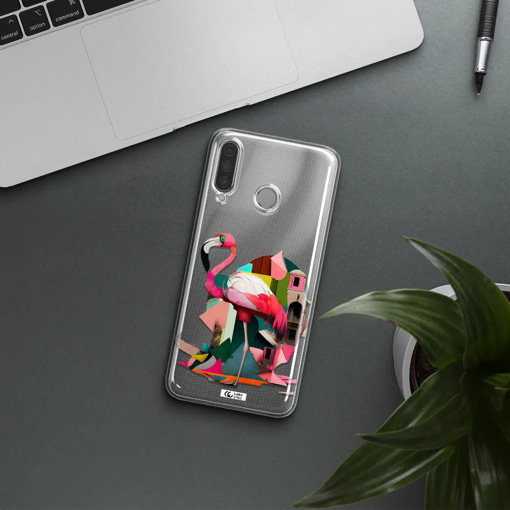 Flamingo Collage Huawei P30 Lite Clear TPU Case