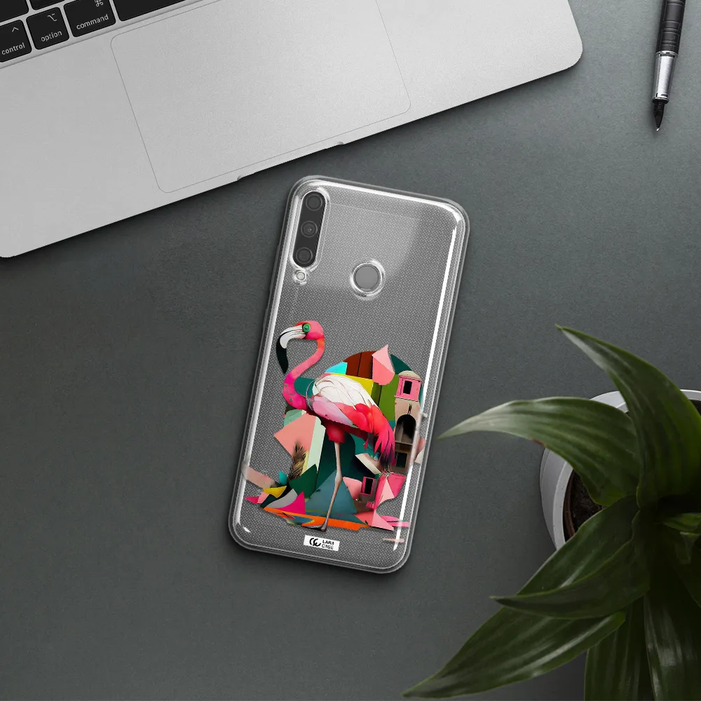 Flamingo Collage Huawei P40 Lite E Clear TPU Case