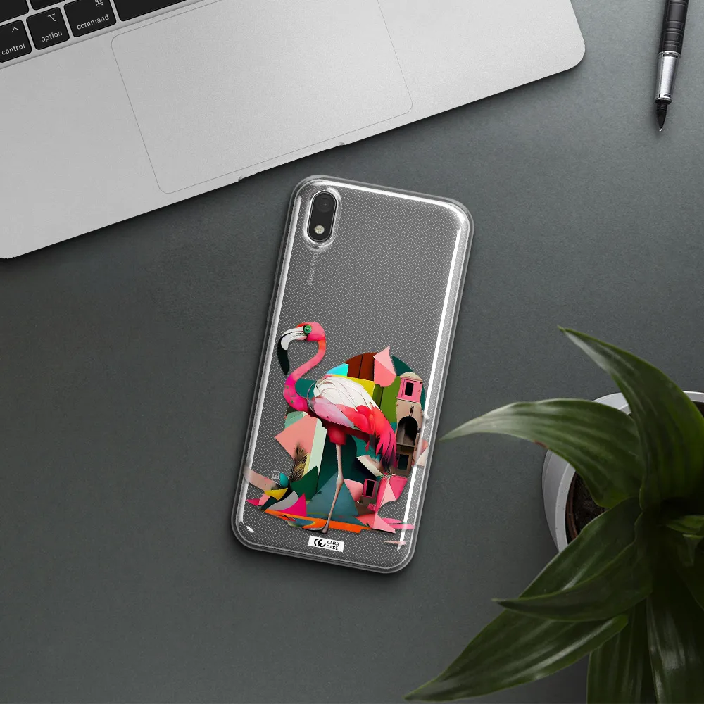 Flamingo Collage Huawei Y5 2019 Clear TPU Case