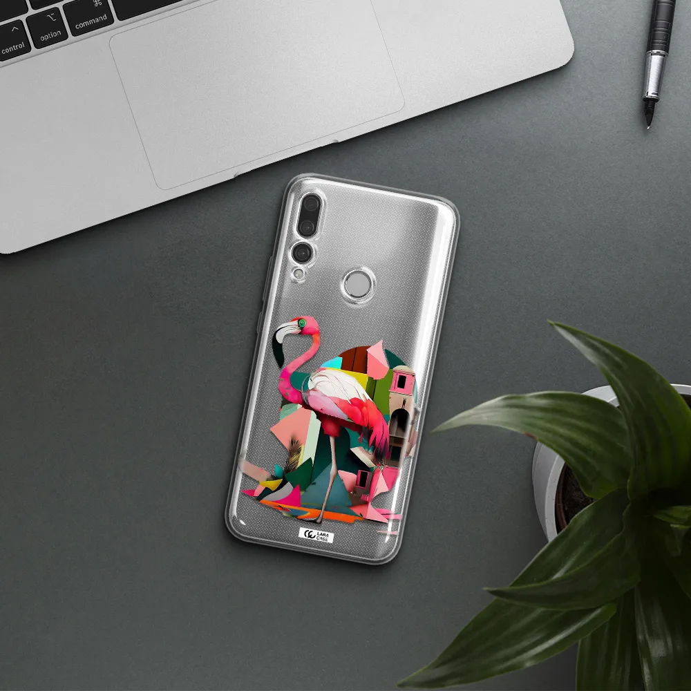 Flamingo Collage Huawei Y9 Prime 2019 Clear TPU Case
