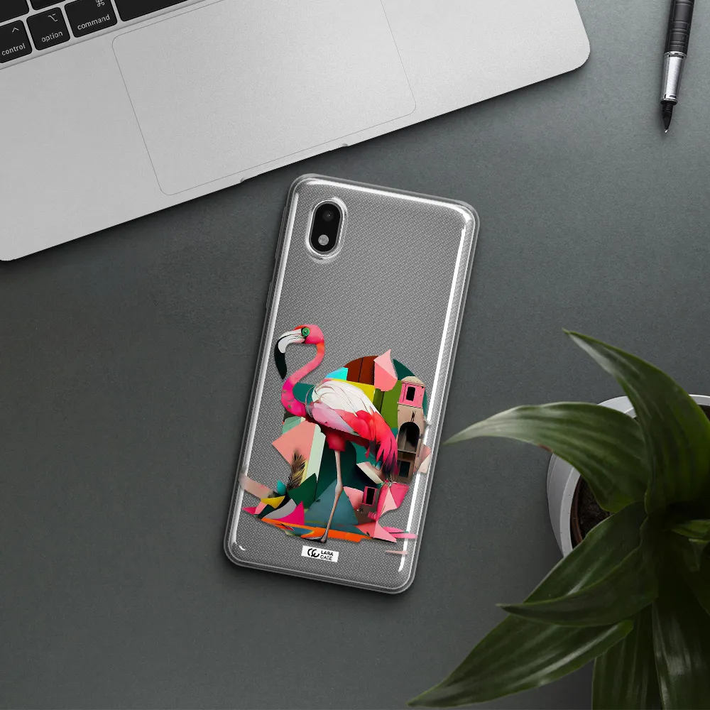 Flamingo Collage Samsung A01 Core Clear Tpu Case