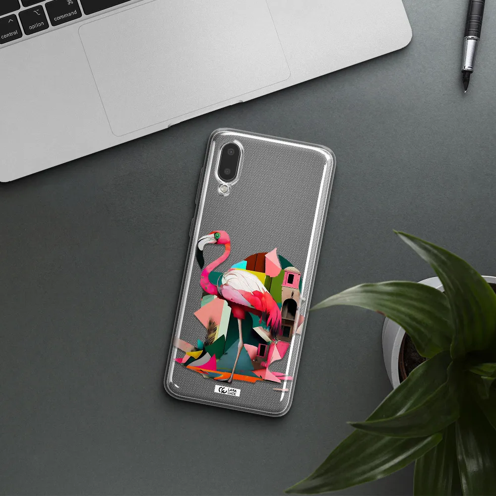 Flamingo Collage Samsung A02 Clear TPU Case