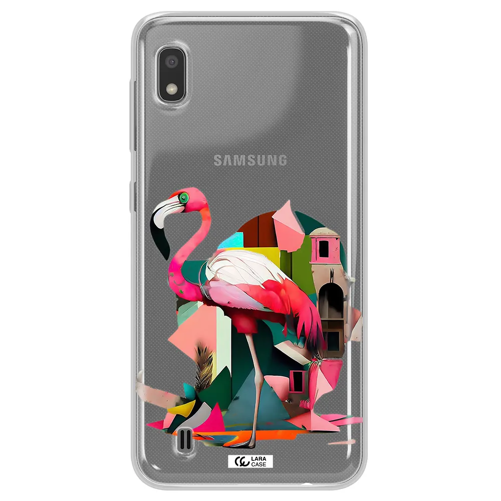 Flamingo Collage Samsung A10 Clear TPU Case