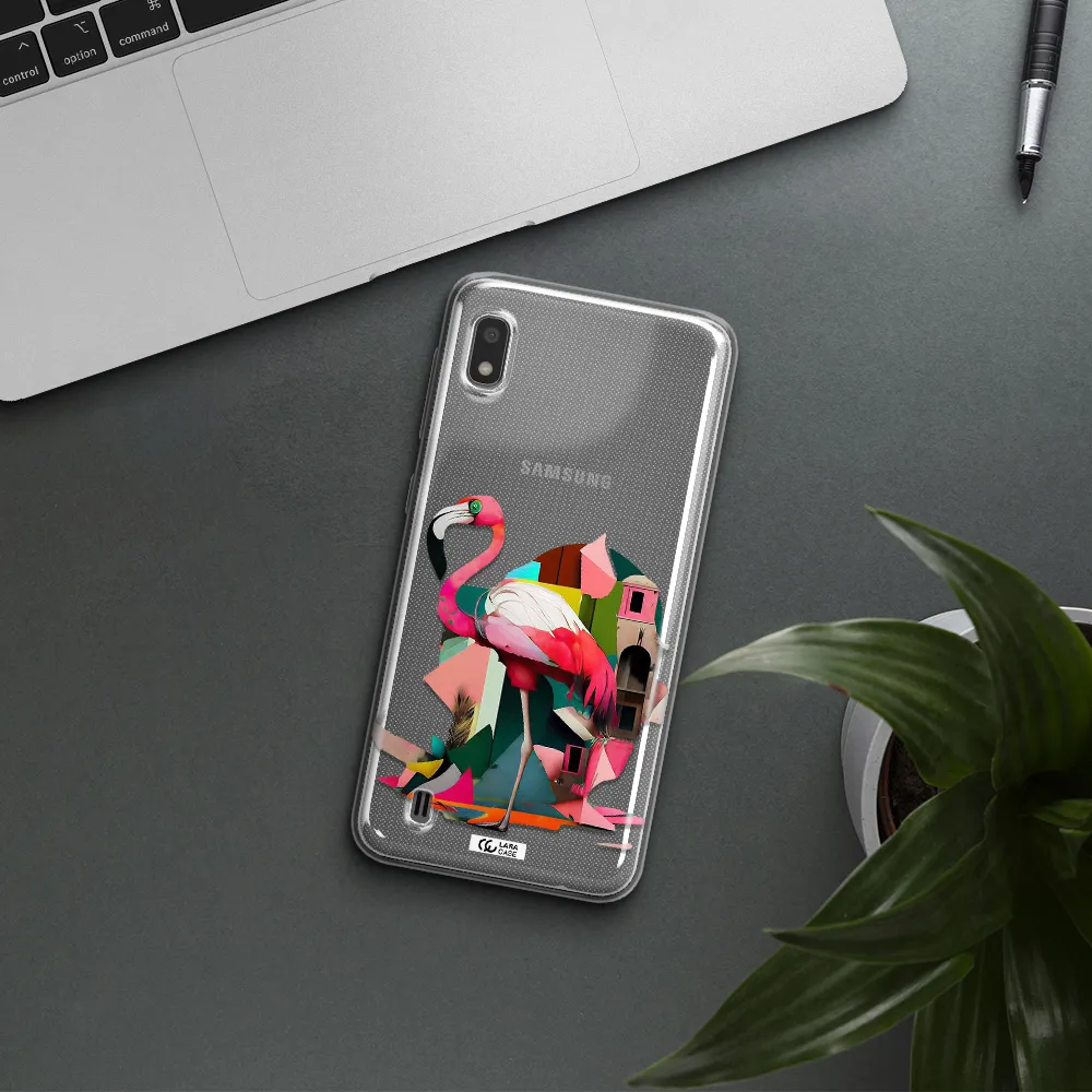 Flamingo Collage Samsung A10 Clear TPU Case