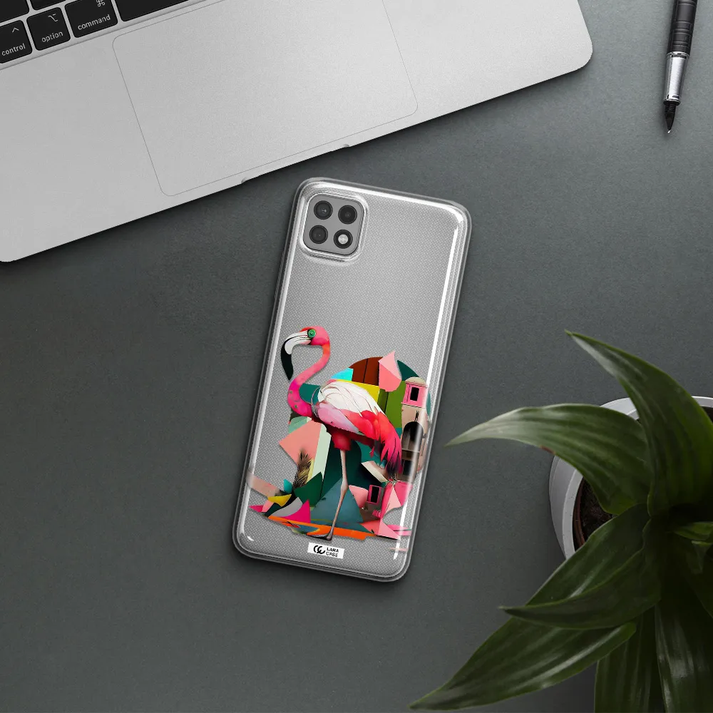 Flamingo Collage Samsung A22 5g Clear TPU Case