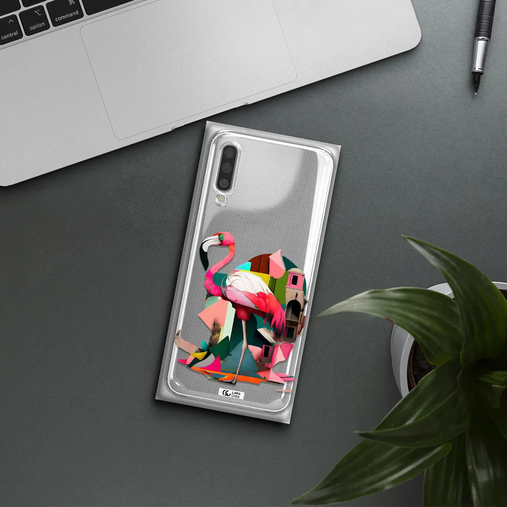 Flamingo Collage Samsung A50S Clear Tpu Case