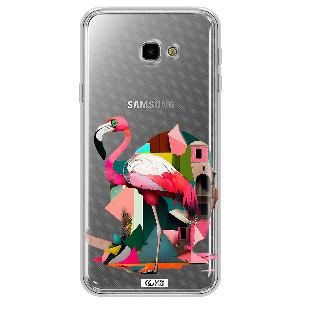 Flamingo Collage Samsung J4 Plus Clear TPU Case