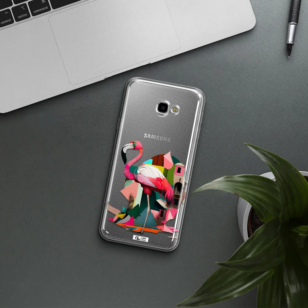 Flamingo Collage Samsung J4 Plus Clear TPU Case