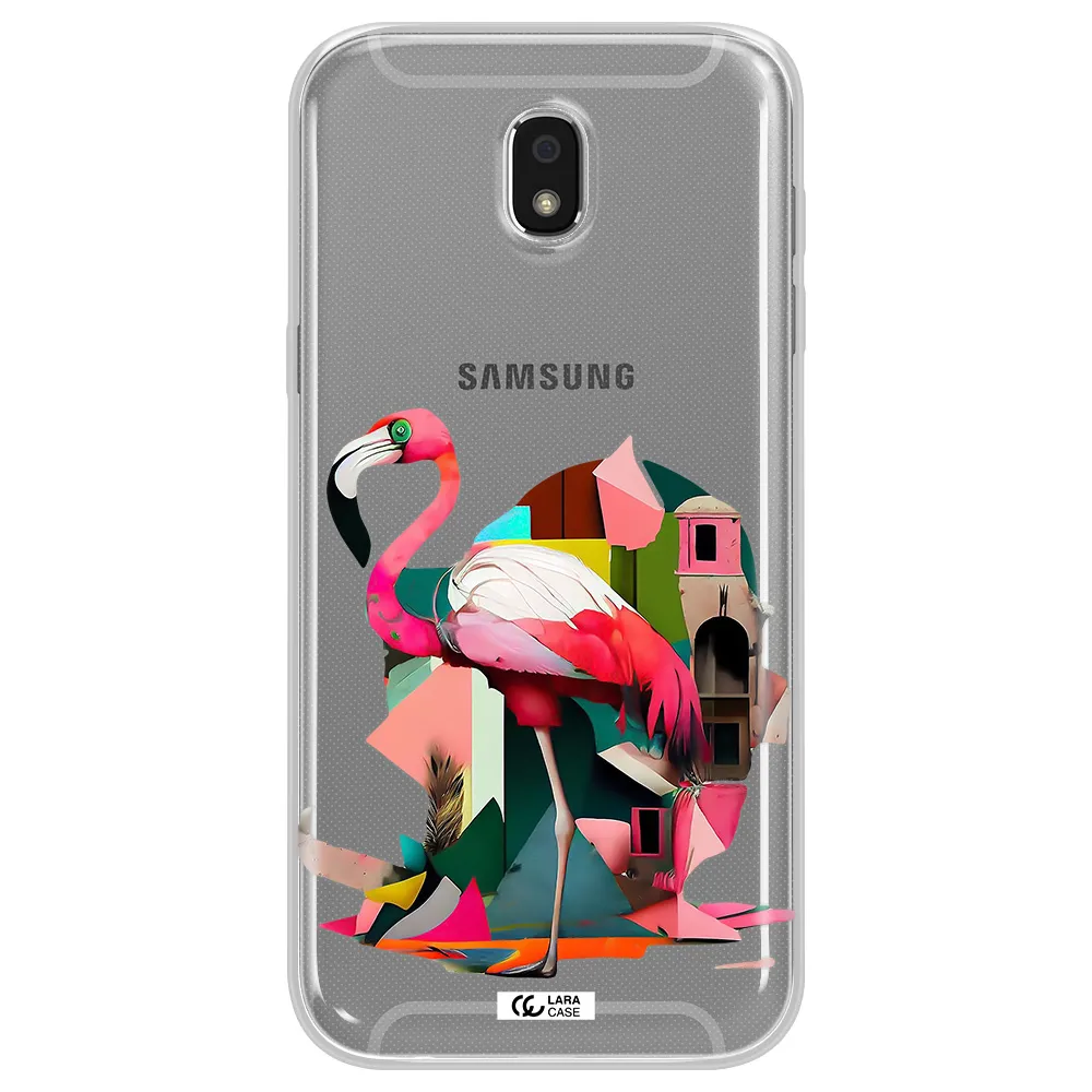 Flamingo Collage Samsung J5 2017 Clear TPU Case