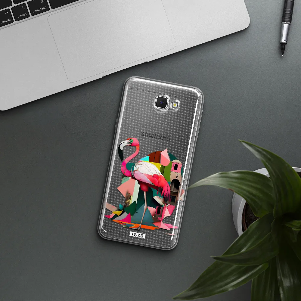 Flamingo Collage Samsung J5 Prime Clear TPU Case
