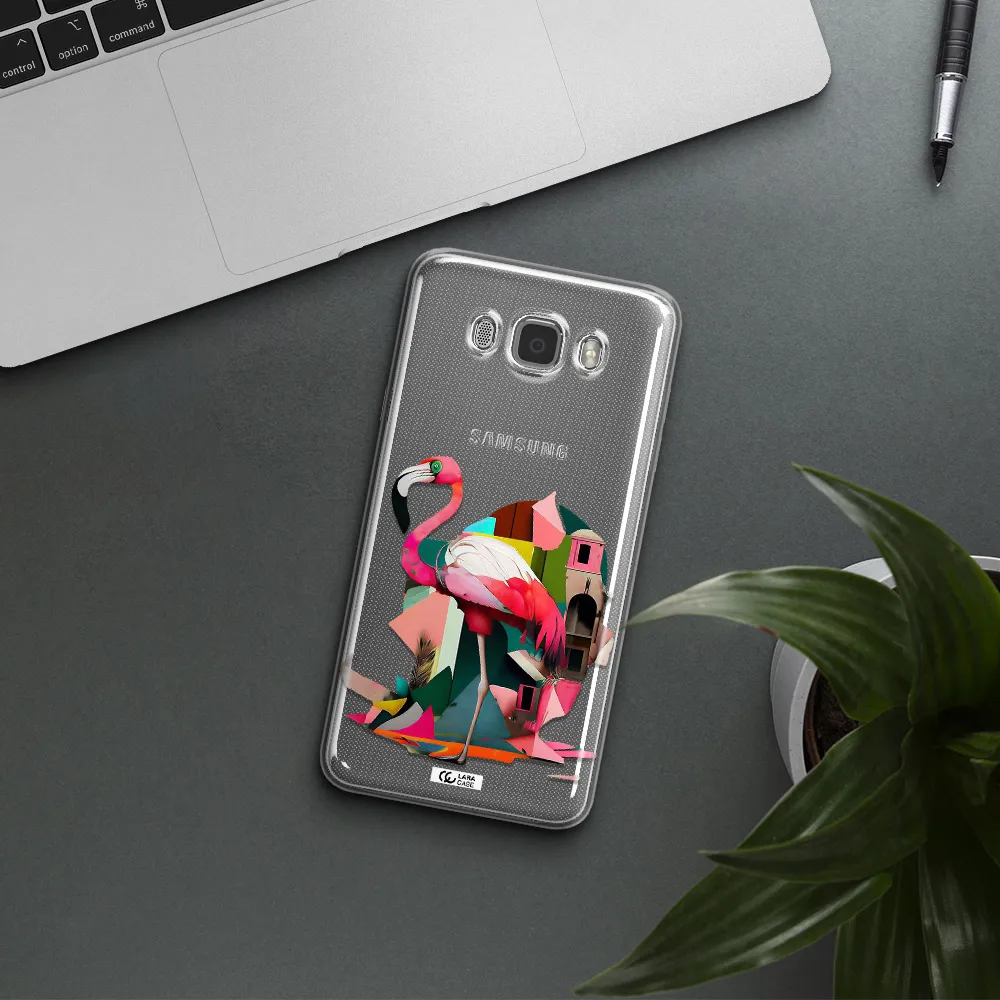 Flamingo Collage Samsung J7 2016 Clear TPU Case
