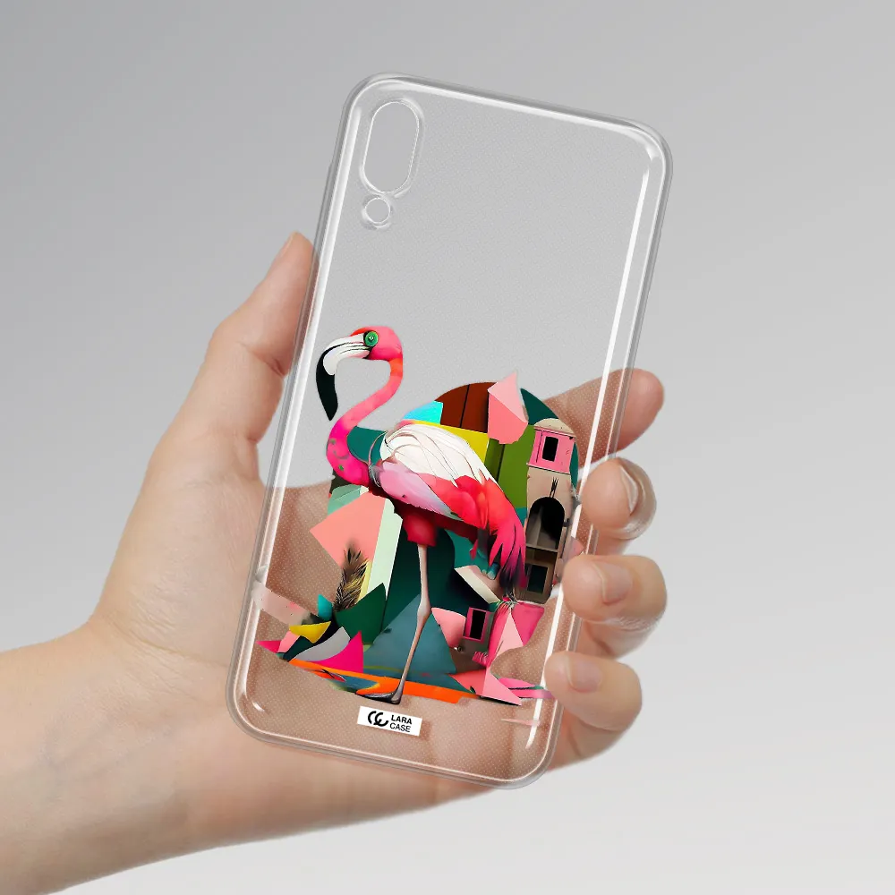 Flamingo Collage Samsung M10 Clear TPU Case