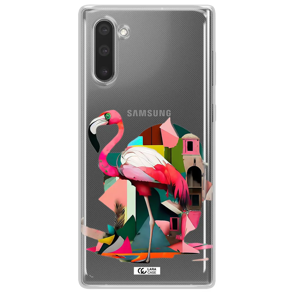 Flamingo Collage Samsung Note 10 Clear TPU Case