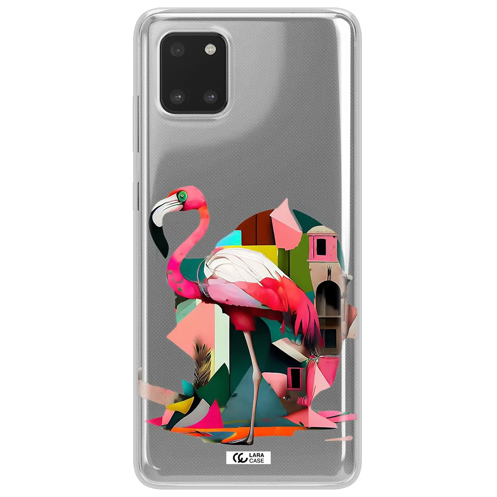 Flamingo Collage Samsung Note 10 Lite Clear TPU Case