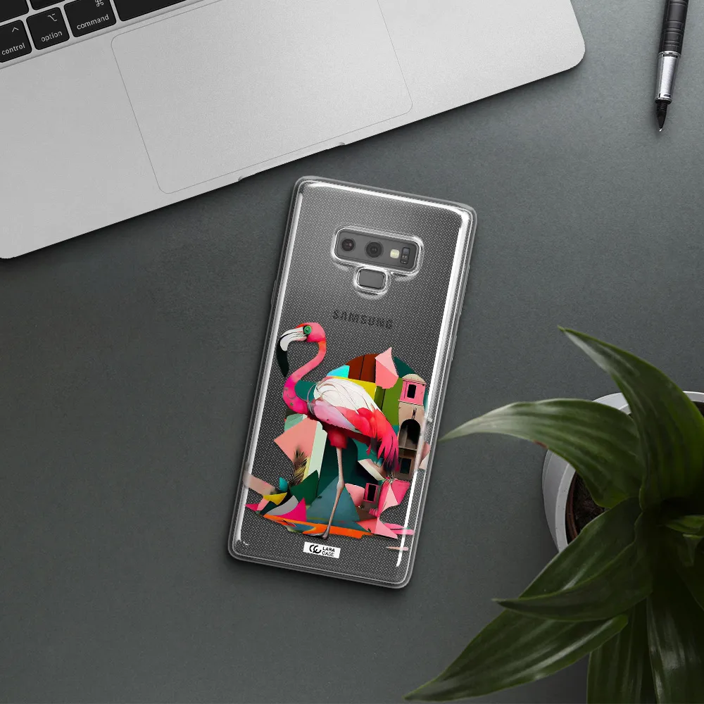 Flamingo Collage Samsung Note 9 Clear TPU Case