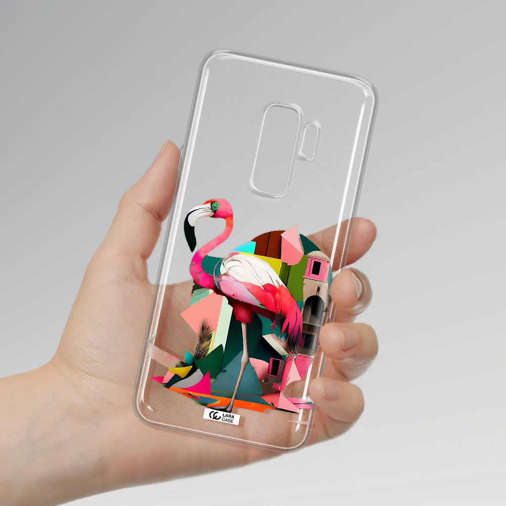 Flamingo Collage Samsung S9 Plus Clear TPU Case