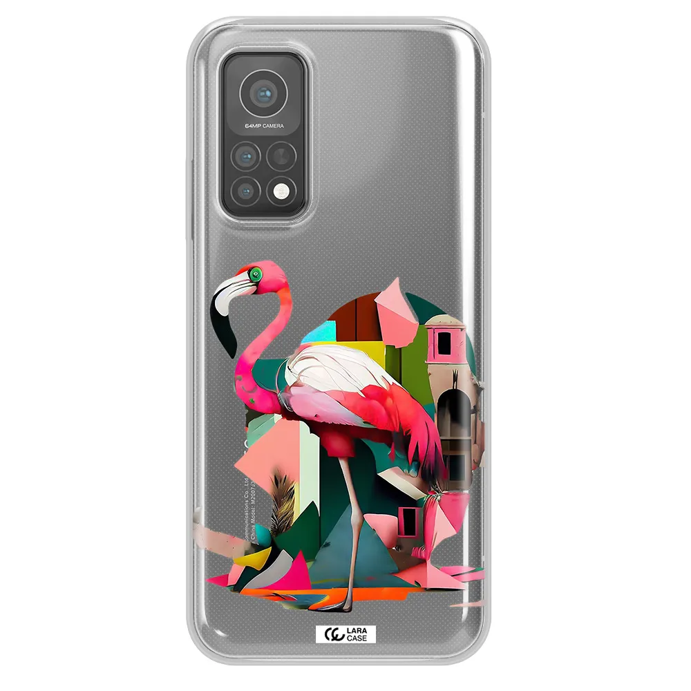 Flamingo Collage Xiaomi Mi 10 T Pro Clear TPU Case