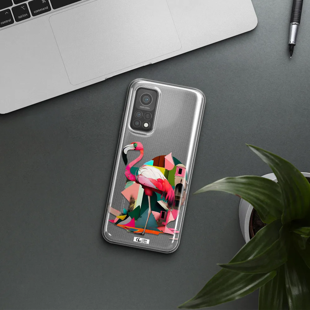 Flamingo Collage Xiaomi Mi 10 T Pro Clear TPU Case