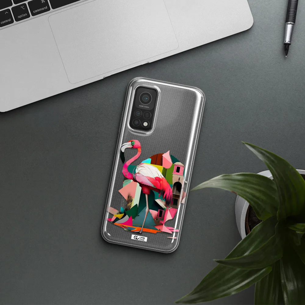 Flamingo Collage Xiaomi Mi 10T Clear TPU Case