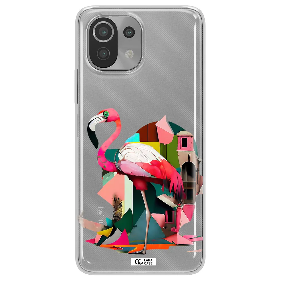Flamingo Collage Xiaomi Mi 11 Lite Clear TPU Case