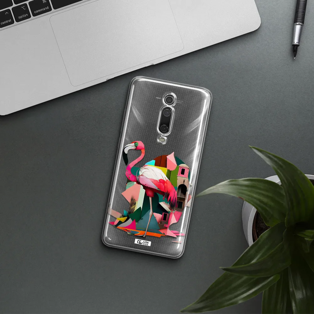 Flamingo Collage Xiaomi Mi 9T Clear TPU Case