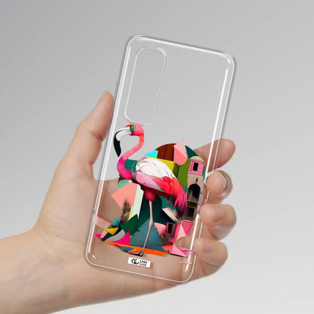 Flamingo Collage Xiaomi Mi Note 10 Lite Clear TPU Case