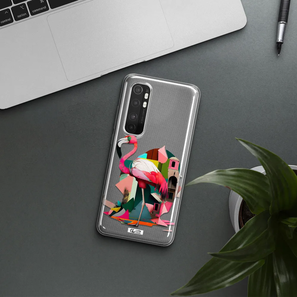 Flamingo Collage Xiaomi Mi Note 10 Lite Clear TPU Case