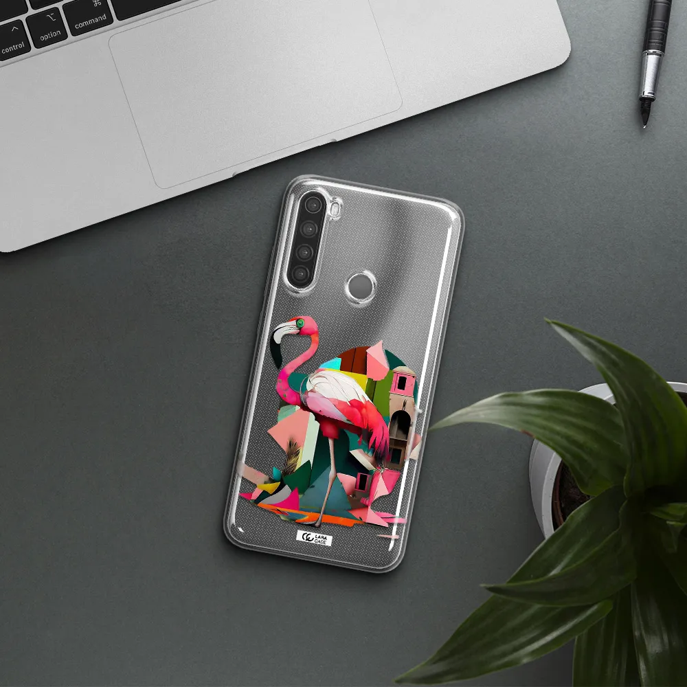 Flamingo Collage Xiaomi Note 8 Clear TPU Case