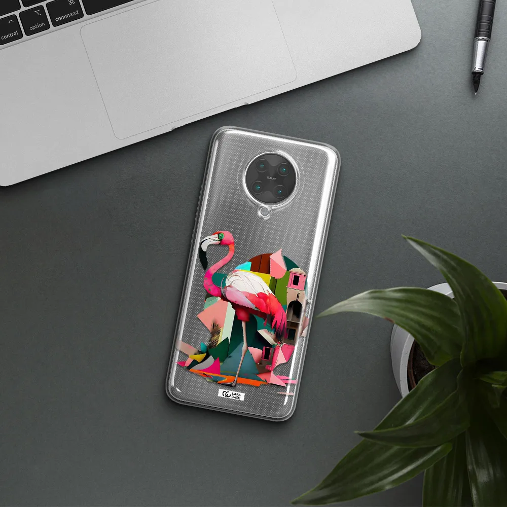 Flamingo Collage Xiaomi Poco F2 Pro Clear TPU Case
