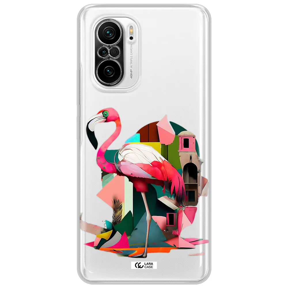 Flamingo Collage Xiaomi Poco F3 Clear Tpu Case