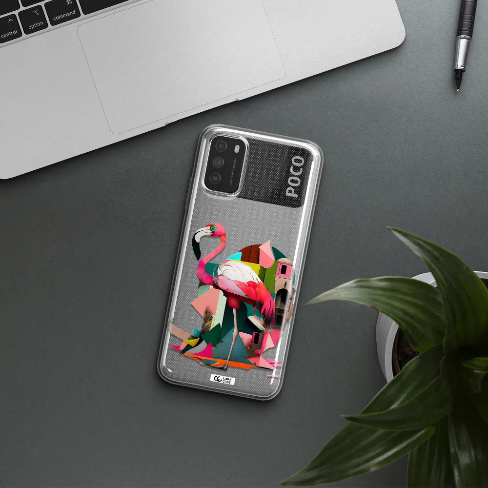Flamingo Collage Xiaomi Poco M3 Clear TPU Case