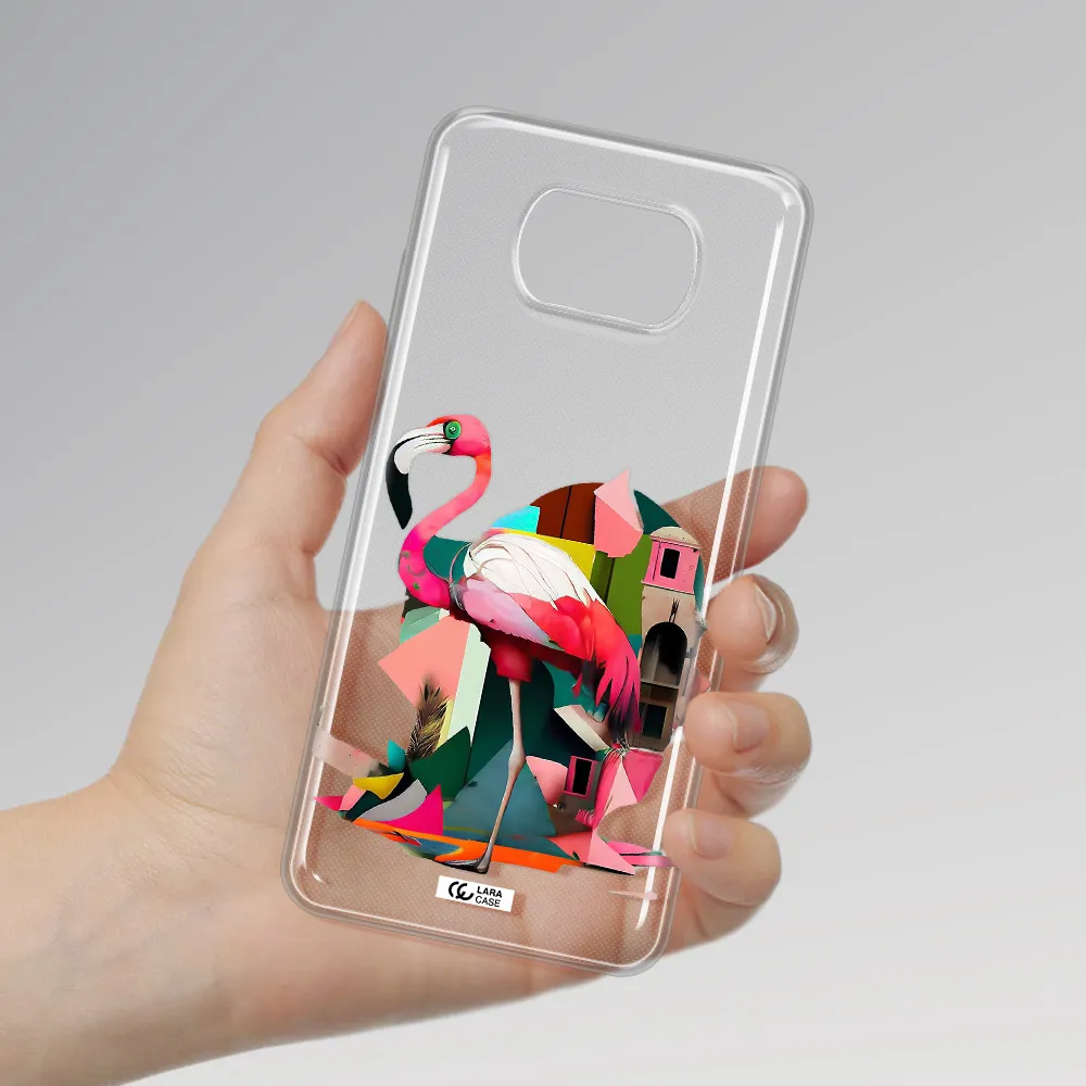 Flamingo Collage Xiaomi Poco X3 Clear TPU Case