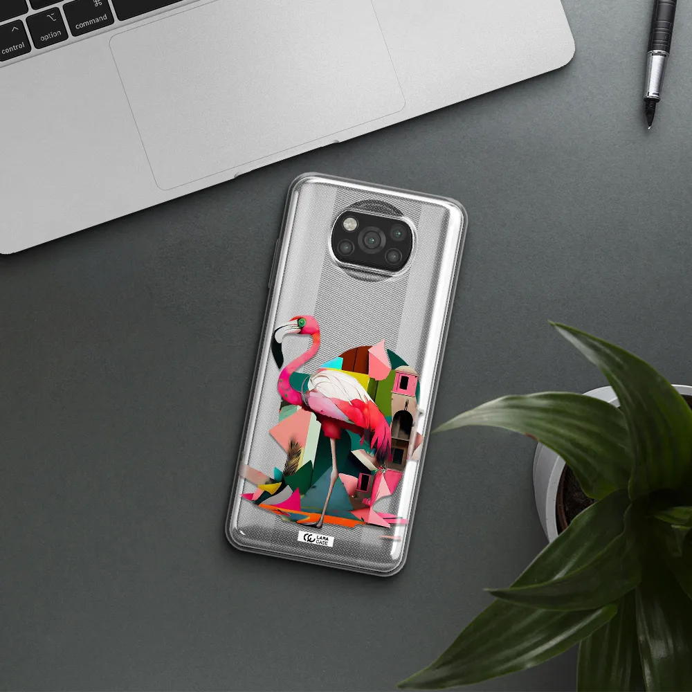 Flamingo Collage Xiaomi Poco X3 Clear TPU Case