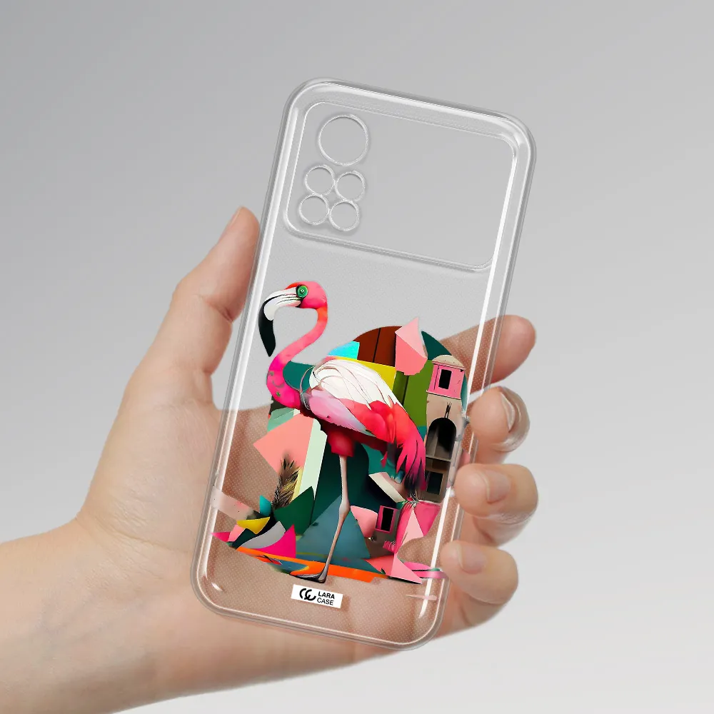 Flamingo Collage Xiaomi Poco X4 Pro Clear TPU Case