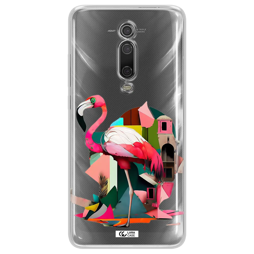 Flamingo Collage Xiaomi Redmi K20 Clear Tpu Case