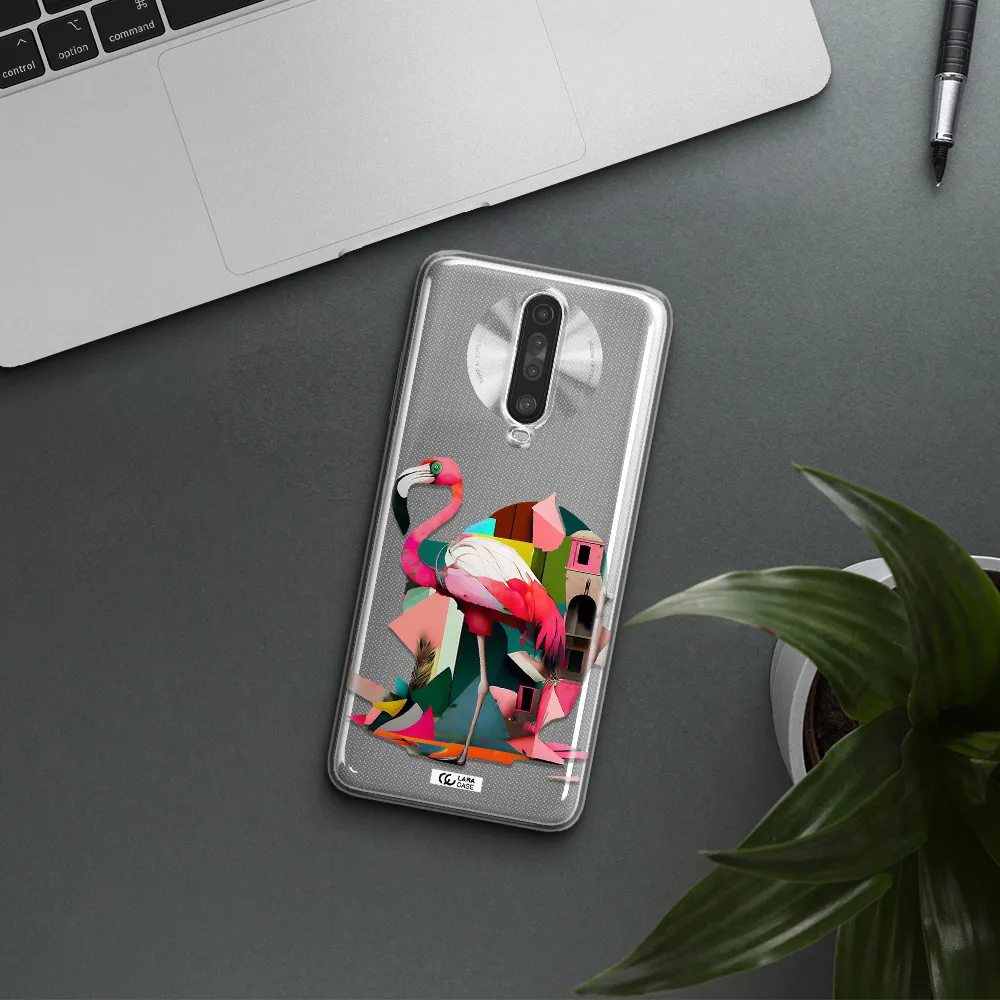 Flamingo Collage Xiaomi Redmi K30 Clear TPU Case