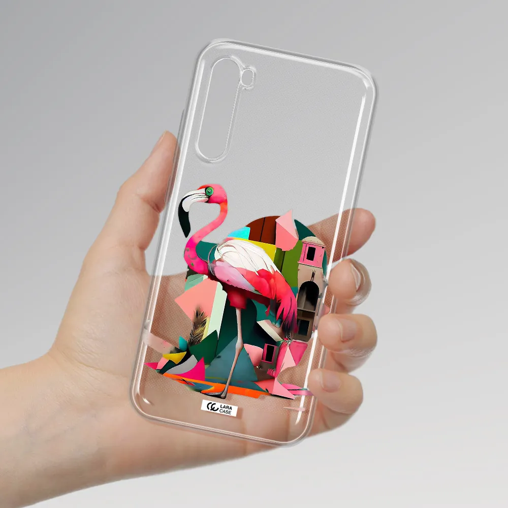 Flamingo Collage Xiaomi Redmi Note 8T Clear Tpu Case