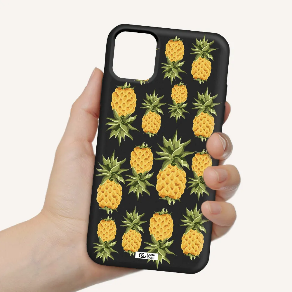 Pineapples Apple iPhone 11 Silicone black Case