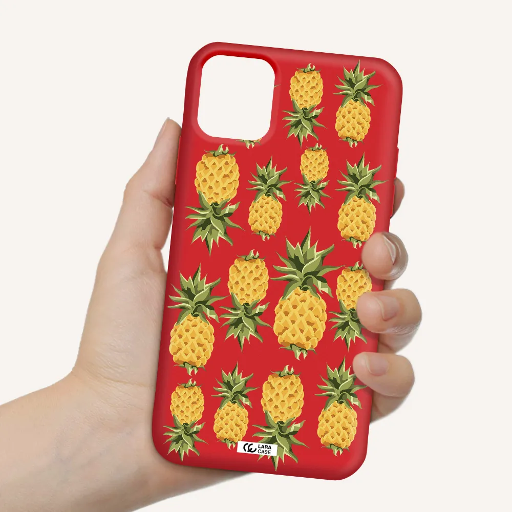 Pineapples Apple iPhone 11 Silicone Imperial Red Case