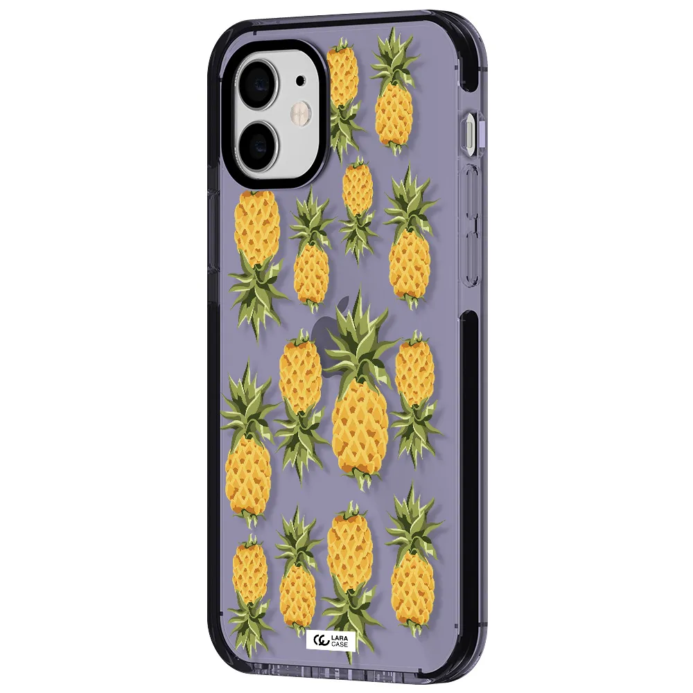 Pineapples Apple iPhone 12 impact Lilac Case